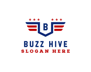 American Flag Shield logo design