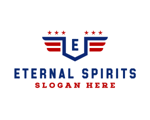 American Flag Shield logo design