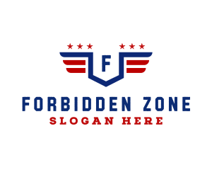 American Flag Shield logo design