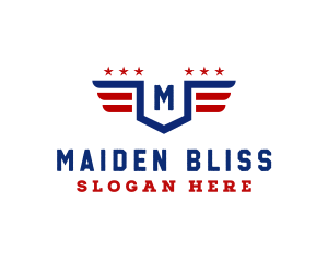 American Flag Shield logo design