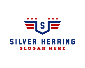 American Flag Shield logo design