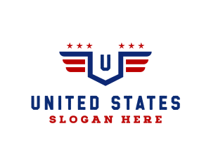 American Flag Shield logo design