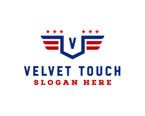 American Flag Shield logo design