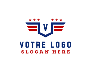 United States - American Flag Shield logo design