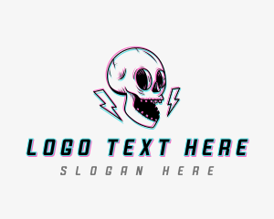 Character - Glitch Skull Gaming logo design