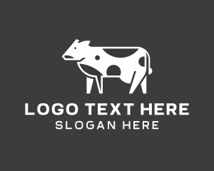 Cow Milk Dairy logo design