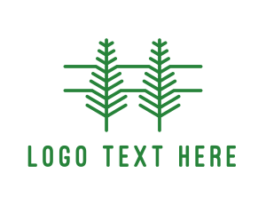 Tree - Pine Tree Outline logo design