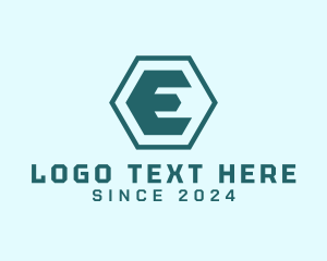 Hexagon Business Letter E logo design