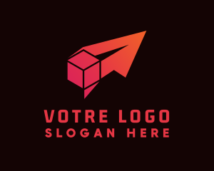 Package Box Logistic Arrow Logo