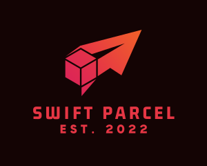 Parcel - Package Box Logistic Arrow logo design