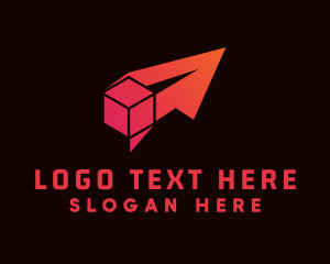 Package Box Logistic Arrow Logo