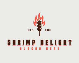Shrimp - Restaurant Fire Grill logo design