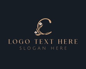 Boutique - Chic Elegant Floral Letter C logo design