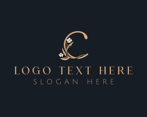 Perfume - Chic Elegant Floral Letter C logo design