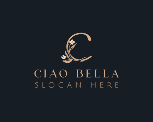 Chic Elegant Floral Letter C logo design