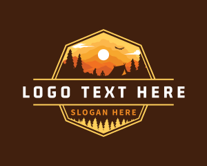 Mounting Camping Outdoor logo design