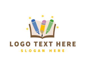 Pencil - Coloring Book Star logo design