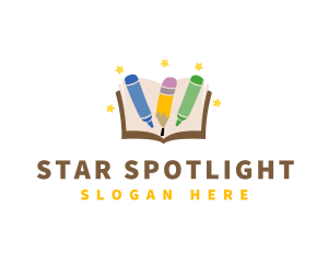 Coloring Book Star logo design