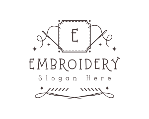 Embroidery Sewing Needle logo design