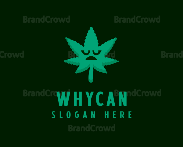 Marijuana Leaf Cartoon Logo