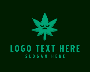 Marijuana Leaf Cartoon Logo