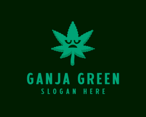 Marijuana Leaf Cartoon logo design