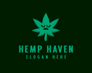 Marijuana Leaf Cartoon logo design