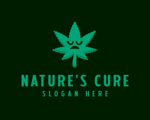 Marijuana Leaf Cartoon logo design