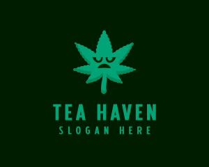 Marijuana Leaf Cartoon logo design