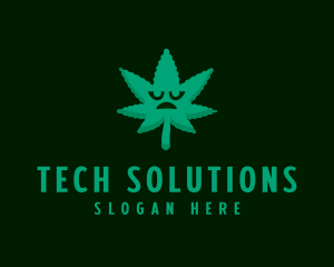 Hemp - Marijuana Leaf Cartoon logo design