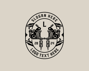 Needle Tattoo Machine logo design