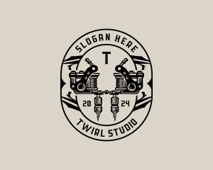 Needle Tattoo Machine logo design