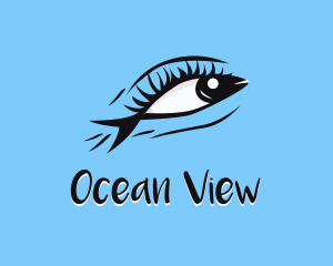 Human Fish Eye logo design