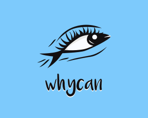 Contact Lens - Human Fish Eye logo design
