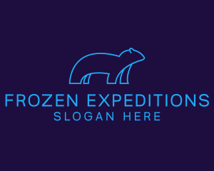 Antarctic - Wild Polar Bear logo design