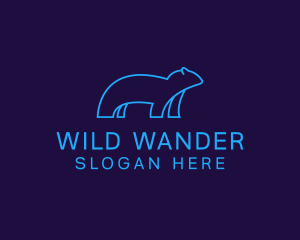 Wild Polar Bear  logo design