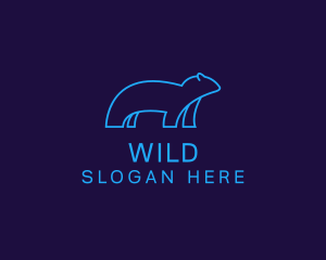 Wild Polar Bear  logo design