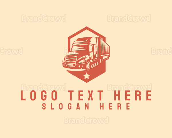 One Star Logistics Cargo Truck Logo