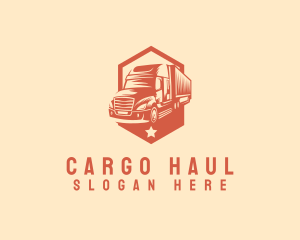 One Star Logistics Cargo Truck logo design