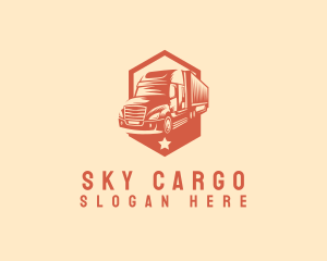 One Star Logistics Cargo Truck logo design