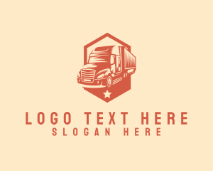 Forwarding - One Star Logistics Cargo Truck logo design