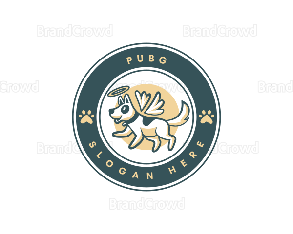Angel Dog Pet Logo