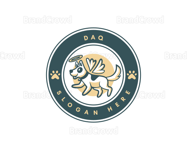 Angel Dog Pet Logo