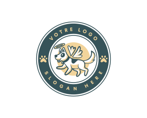 Hound - Angel Dog Pet logo design