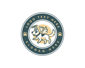 Angel Dog Pet Logo