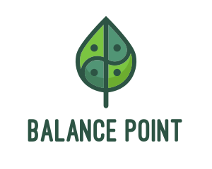 Asia Eco Balance Leaf logo design