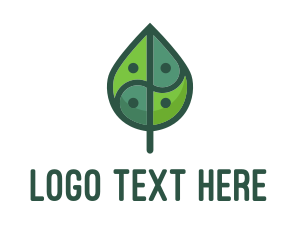 Asia Eco Balance Leaf logo design