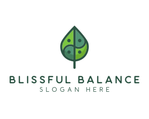 Asia Eco Balance Leaf logo design