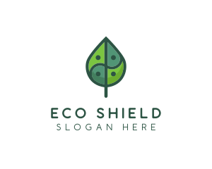 Asia Eco Balance Leaf logo design