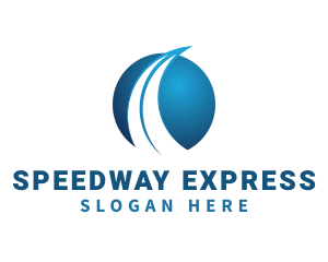 Expressway - Blue Sphere Highway logo design